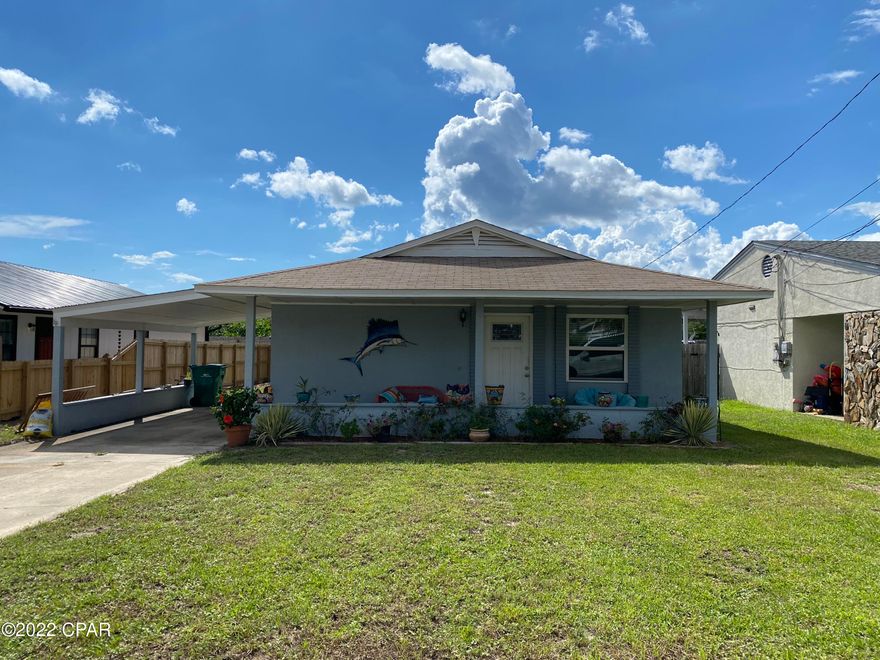 CURRENTLY UNDER CONTRACT, SELLER WILL CONSIDER BACKUP OFFERS - Adorable 3 bedroom 2 bath home just a couple of blocks to the beach in the highly desirable neighborhood of Open Sands.  This home offers an open floor plan, kitchen island, vaulted ceilings, large back yard, carport and brand new A/C system.  There are no HOA fees and a short bike ride to the beach, Pier Park, many restaurants and lots of shopping.  Call to see today!