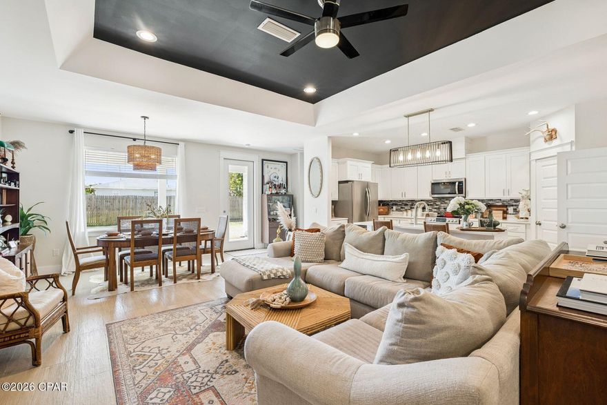 Ideally positioned just minutes from Pier Park, this beautifully maintained 3-bedroom, 2-bath residence offers a refined take on effortless coastal living. With 1,641 square feet of thoughtfully designed space, the home balances comfort, style, and convenience in one of Panama City Beach's most accessible locations.

Inside, a light-filled, open-concept layout creates an inviting atmosphere, complemented by wood-look tile flooring, curated finishes, and a seamless flow between living, dining, and kitchen spaces. The kitchen serves as the heart of the home, featuring quartz countertops, stainless steel appliances, and tailored cabinetry that blends form and function with ease.

A split-bedroom design provides a sense of privacy, while the primary suite offers a quiet retreat with a clean, modern aesthetic. Built with both quality and efficiency in mind, the home includes double-pane windows, solid insulation, and dependable systems designed for year-round comfort.

Beyond the interiors, the lifestyle truly sets this property apart. Enjoy close proximity to the energy of Pier Park, the natural beauty of Frank Brown Park, and convenient access to Northwest Florida Beaches International Airport--all while being just a short drive from the white sand beaches.

Whether you're seeking a primary residence, a coastal retreat, or a well-positioned investment, this home offers a rare combination of livability and location.