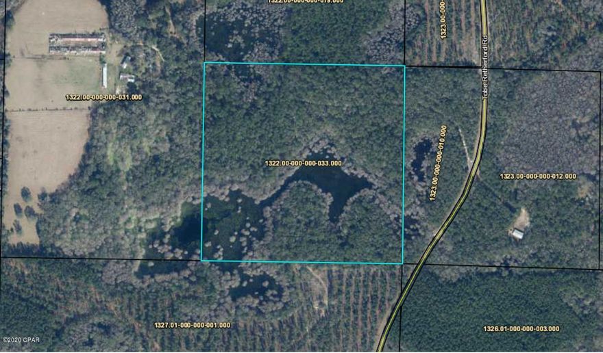 40 acre parcel close to Bonifay Florida.  Quick access from Tobe Retherford Rd. onto a dirt road Cactus Drive the runs partially through the property.  Approximately 25% of this property is submerged wetlands . The rest is timberland. Perfect for rural expansion low density community, farmland or ranching.  A 40 acre parcel does not come on the market often, here is a good investment.