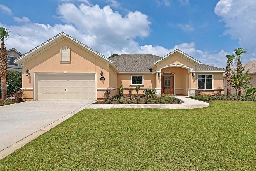 STUNNING NEW HOME in Dolphin Bay! First, the amenities-private marina, gated entrance, tennis and basketball. Terrific  lush landscaping, gorgeous Mahogany front door, step inside and IT'S GORGEOUS! Beautiful travertine, designer tile inset, arches, niches, 12' ceilings, open floor plan. Notice the very private master suite, elegant bath with custom mirrors and upgraded shower. Just beautiful! Next, enjoy large separate bedrooms with abundant sized closets! Now, the kitchen! FABULOUS granite, backsplash, tile, cabinets, top of the line appliances, cooking island featuring suspended hood and induction cooktop, wall oven with a special steam feature, too. Plus, for those boat lovers, just a short walk to your private marina! Living in  Dolphin Bay is a declaring that you have arrived! LIST OF UPGRADES:

RICH LANDSCAPING WITH OWN WATER WELL AND RID-O-RUST SYSTEM (free water for irrigation)
DESIGNER OUTSIDE FIXTURES ( ALLAN + ROTH)
CUSTOM 8 FEET REAL MAHOGANY FRONT DOORS 
TRAVERTINE FLOOR
SPECIAL  TRAVERTINE WITH CUSTOM MOSAIC IN ENTRANCE HALL
12' TALL CEILING IN ENTRANCE HALL AND 10' IN WHOLE LIVING AREA
8' TALL DOORS THROUGH THE HOUSE
HIGH END FIXTURES AND CEILING FANS ( HIGHER QUALITY THAN STANDARD BUILDER GRADE)
CUSTOM CABINETS WITH PREMIUM LEVEL GRANITE ( COPACABANA) 
GRANITE WINDOW SILLS IN THE KITCHEN AND BATHROOMS
HIGH END APPLIANCES
KITCHEN AID WALL OWEN WITH MICROWAVE
KITCHEN AID DISHWASHER
INDUCTION COOK TOP
HOOD RANGE ( NO CHEAP VENTILATION THROUGH MICROWAVE)
LARGE MASTER BATHROOM WITH 6'  DESIGNER TUB AND MATCHING SINKS
ONE PIECE GRANITE TUB DECK WITH GRANITE STEP (COPACABANA GRANITE)
HIGH END TILE IN ALL BATHROOMS $3.40 SF
TWO SEPARATE LARGE CLOSETS IN MASTER SUITE
RADIANT BARRIER ROOF
OVER SIZED GARAGE
CARRIER A/C ( NOT GOODMAN OR RHEEM)