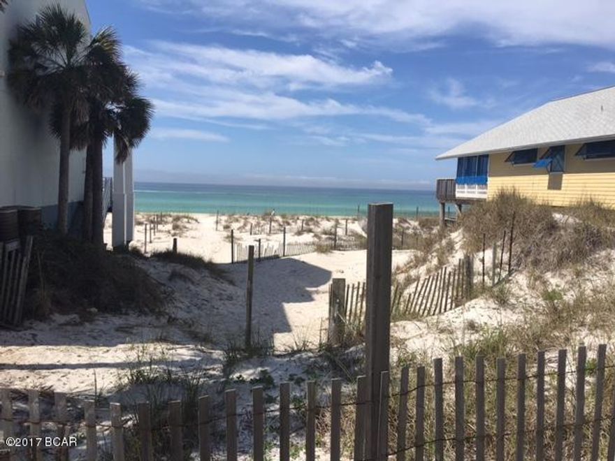 GULF FRONT LOT ZONED RESIDENTIAL; SR2=SEASONAL RESORT 2. Fifty waterfront feet of the world's most beautiful beach on the Gulf of Mexico. This lot is located on the far east end of the beach away from the hustle and bustle of the beach but still close to restaurants, attractions and St. Andrew State Park. Fantastic chance to own gulf-front property.