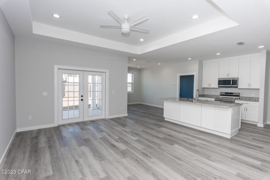 New Custom Home, New Price,...Builder says bring offer. Great floorplan with 4 bedrooms and 2 baths, great room, and dining room and large lanai overlooking your backyard. Fourth bedroom would be a great office if preferred.  Total of 2870 sq ft under roof, with durable Hardie board siding. Double car garage leads into your laundry room and centrally located open kitchen.

Convenient to Tyndall AFB and shopping.

Near completion, although still time to add your personal touches.

See complete builder plans and floorplan under ''documents''

 Call today for more details.