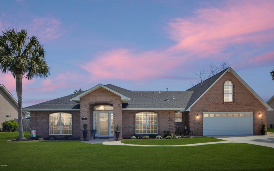 'CURRENTLY UNDER CONTRACT, SELLER ACCEPTING BACKUP OFFERS--5/3 all brick home surrounded with beautiful landscaping and lawn in a desirable neighborhood with no HOA fees. The home opens to a 10ft tall entryway with wood flooring, crown molding, and case molding on all windows. There is a large great room that overlooks the pool with a waterfall. This room opens to the kitchen with white cabinets, subway backsplash and quartz countertop with a bar area and dine-in area that opens to an extra large patio. The laundry room has custom white cabinets. The large master suite & bath has marble countertop, soaking tub and custom glass shower. It has an oversized garage with wood cabinets, quartz countertops, and additional closet and utility/sink areas. All measurements are approximate and should be verified if important.