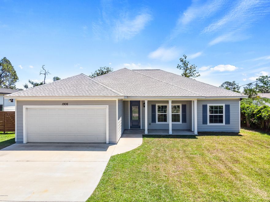 Take advantage of a unique opportunity to purchase a very well taken care of 3 year old home in Historic St. Andrews. Just a couple blocks away from the bay and a very short driving distance to Panama City Beach, you will be welcomed by this attractively designed home nestled in a quiet street in St. Andrews. The exterior of this home features the highly desirable and long lasting Hardie-Board Siding. As soon as you walk through the front door you immediately recognize the many outstanding features of the free flowing floor plan, which cannot be found in most other homes in the St. Andrews area: nine foot high ceilings, freshly painted walls, and tiled floors throughout the living areas of the home. An open plan kitchen with a walk-in pantry, granite countertops, and stainless steel appliances are sure to impress the cooking enthusiast. The master bedroom features a granite top vanity, a walk-in shower, as well as an oversized walk-in closet. Faucets and door hardware throughout the home have a brushed nickel finish. The sliding glass rear door opens onto a spacious covered porch and secluded mostly fenced in backyard, perfect for those barbecue evenings and entertaining. There is a spacious two car garage as well as a walk-in laundry room.  All dimensions are approximate and should be measured for accuracy.