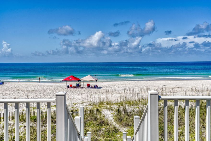 **BACK ON THE MARKET** GULF FRONT LEGACY HOME on the popular west end of Panama City Beach near 30-A, Pier Park, (ECP) Airport & tons of other attractions & amenities!   This is your opportunity to own your own slice of white sand beaches conveniently accessible from a large back patio with unbelievable views. This charming home has been completely remodeled top to bottom with no detail left behind as you'll see throughout the photography and detail offered in this listing. The home was updated with all impact rated storm doors and windows, trex composite decking, spray foam insulation underneath, new HVAC and Rinnai Tankless Hot Water Heater. The kitchen is very well appointed with top of the line appliances with gas range and the home shows as if it is truly new construction. The property has never been a rental and has been meticulously maintained with wonderful pride by the current owners. As you enter the home you'll find a bedroom and completely remodeled bathroom as well as your kitchen, living & dining areas on the main floor. There is a washer and dryer just off the kitchen as well as excellent storage underneath the stairwell. Upstairs you'll find an oversized guest room with 2 sets of bunk beds as well as a sleeper sofa accompanied by an en-suite bathroom. The master bedroom is gulf facing on the 2nd level with a large covered balcony and features a gorgeous master bathroom with separate shower, garden tub, double vanity and generous closet. This home is truly a gem and offers wonderful value amongst the towering mega rental homes that are popping up throughout this area.  You won't find a more quality home on the beach for this price anywhere along the Gulf Coast.  Call your agent and schedule a showing today!