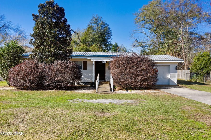 Nestled in the heart of Chipley sits this charming 3 bedroom, 2 bath that is a perfect starter home or investment for your portfolio! Inside features include beautiful hardwood floors, an open concept living/dining/kitchen, oversized master boasting a full bath, newly installed tankless water heater and attached garage. Outside you will find a covered front porch, fenced backyard, storage shed and a detached studio with full bath and kitchenette. Property is located minutes from Hwy 77 and 90.