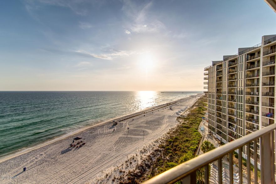 Fully Furnished Condo offers 2 bedrooms, 2 baths and is ready for you and your family to enjoy- never been on rental program! Huge gulf front living room with wall to wall windows and slider that leads to the large West facing balcony. Gulf front dining room also has access to the large balcony. Great gulf views-amazing sunsets!! Gated Community, Edgewater Beach Resort is first class and offers the most amenities available on PC Beach. 11 Swimming Pools, 4 large hot tubs, tennis courts and pro shop, 9 hole par 3 golf course, fitness room, game room, parasailing, jet skiing, live music seasonally, tiki bars and more. This unit in tower III is the perfect location for overlooking the pool, beach and fabulous sunsets! All this and more only minutes away from Pier Park Shopping and Fine Dining