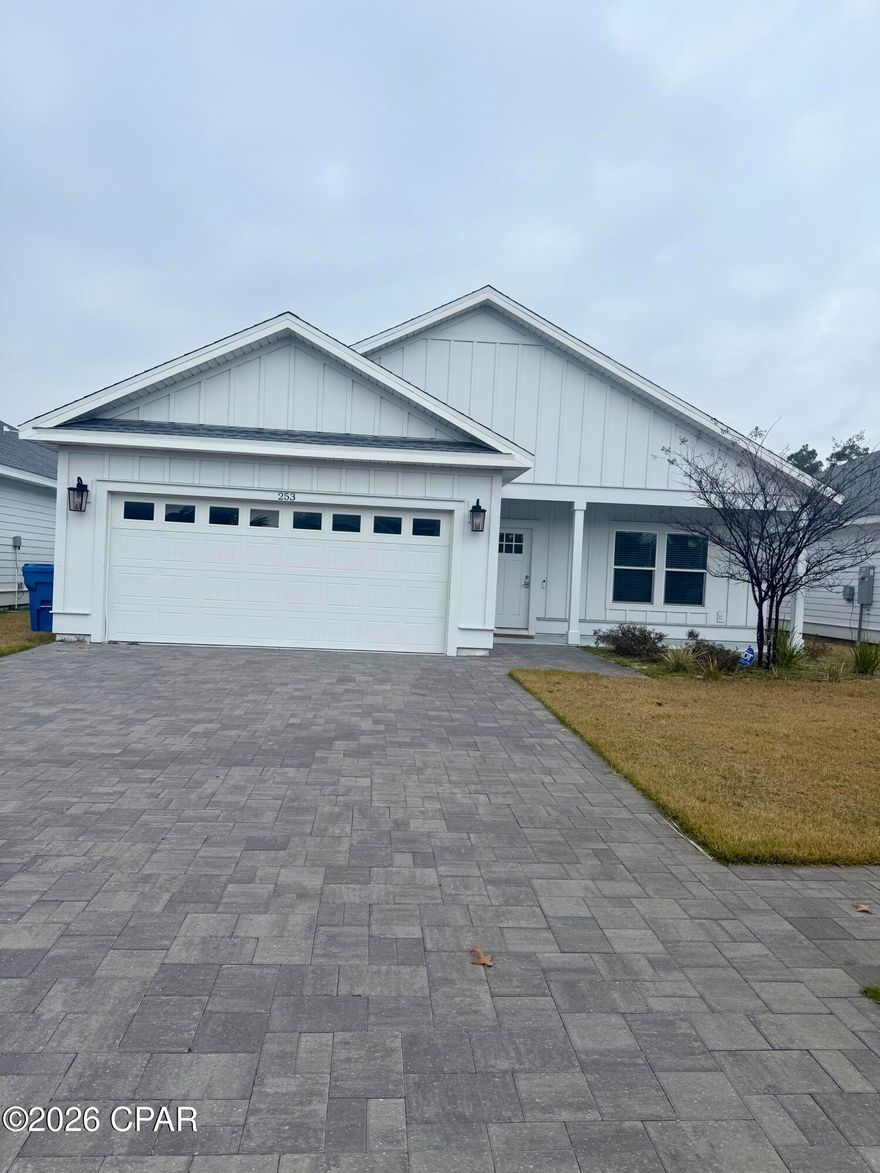 Priced for a quick sale at $489,900 --  This home offers an exceptional value for buyers and investors. Located in Laguna Haven, one of Panama City Beach's newest gated communities, located on the scenic west end, this Florence open-concept floor plan offers 4 bedrooms and 2 full baths with modern finishes and a flexible layout ideal for families or short-term rentals (community allows short- and long-term rentals -- perfect for Airbnb). Features include lush landscaping, paved driveway, two-car garage, community lighting, sidewalks, covered mailboxes and gated access for added security and curb appeal. Quiet neighborhood tucked away from crowds yet minutes to white-sand beaches, dining and entertainment.
