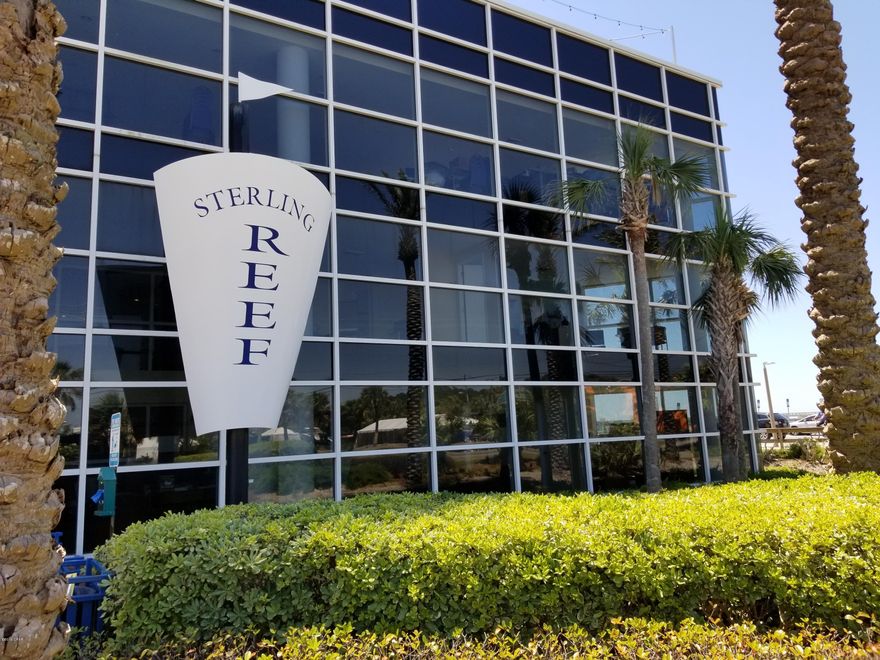 'CURRENTLY UNDER CONTRACT, SELLER ACCEPTING BACKUP OFFERS'    This is YOUR HAPPY PLACE! Look at that Gulf View. You have found the SWEET SPOT on the 6th floor! Extra Large Balcony off the Main Living Area and Master Bedroom! This Furnished unit Sleeps 6 and is Rental Ready. Walk to Ship Wreck Island Water Park or the County Pier to fish or take a short drive to Pier Park. Tile through out. Washer/Dryer in unit. HVAC replaced in 4/2019. Frig replaced in 4/2018. NEW Dinning Table and Chairs and NEW Living Room furniture 6/2019. HOA fee covers cable and internet! Sterling Reef has Covered Parking, Swimming Pool that's heated in winter, Fitness Center and Sky Terrace with Grill Area. Bring your fur babies OWNERS PETS ALLOWED