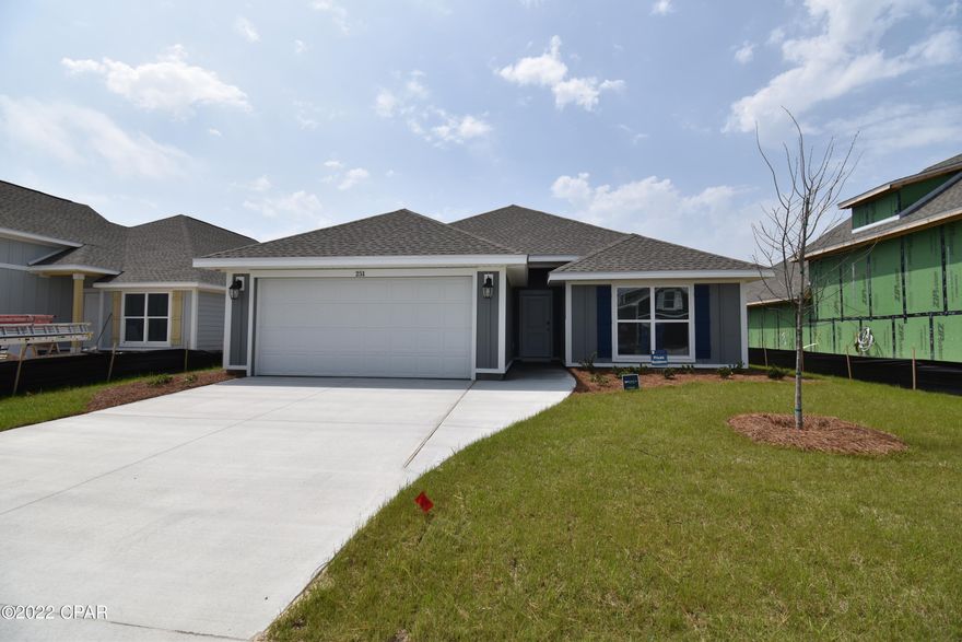 New construction by Truland Homes.  This 4 Bed 3 Baths open floor plan home is a must-see,. 10' high ceilings in the main living areas and a 9' tray ceiling in the master suite. LVP floors, granite countertops, and so much more. The exterior has Hardi Board on all four sides, a Tankless Gas Water Heater, and a completely landscaped yard with a sprinkler system. Offering added innovative technology and convenience, this home is equipped with a SMART Things hub, a Ring security doorbell, a Samsung tablet, and a Nest energy-efficient thermostat. Conveniently located to shopping, recreational parks, schools, and Tyndall Air Force Base



***Ask us about new Security Deposit insurance options available to avoid additional out of pocket expenses! ***More info at http://sayrhino.com/ Miles away.  Fenced in back yard.