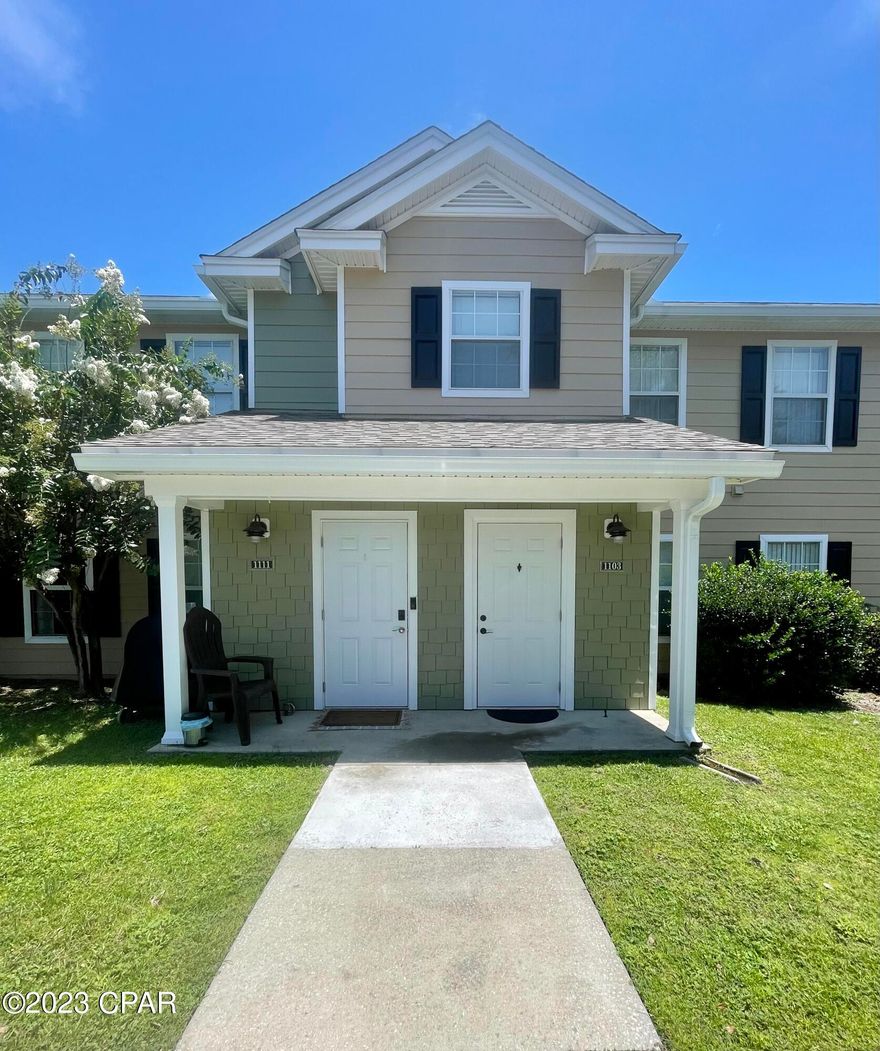 'CURRENTLY UNDER CONTRACT, SELLER WILL CONSIDER BACKUP OFFERS' Looking for a cute coastal retreat then please step inside and see the stylish ambiance of this unit. The entire condo boasts luxury vinyl plank (LVP) flooring, providing a sleek and durable foundation throughout. Every room has been thoughtfully updated, ensuring a contemporary and inviting living space.

The bathrooms have been upgraded with new countertops and all cabinets have been repainted and adorned with new hardware. The attention to detail continues with the newly installed industrial ceiling fan and recessed lighting. The doors and door frames have been meticulously repainted, revitalizing their appearance and adding a polished finish to the entire unit. The kitchen features a new sink and stylish barn doors for the pantry.

Nautilus Cove itself has undergone recent improvements, with the entire building being repainted and new front doors installed on all units this year. This commitment to maintaining the property's exterior beauty ensures a welcoming and well-maintained community for all residents.

Convenience is key at Nautilus Cove, thanks to its central location. Whether you're looking to indulge in a day of shopping at Pier Park, dine at local restaurants, or soak up the sun on the pristine beaches, everything is just moments away. 

The amenities within Nautilus Cove include the large resort-style pool, perfect for beating the Florida heat. Stay active and fit at the well-equipped fitness center, or host gatherings at the club house, complete with a full kitchen for entertaining guests. A playground is also available for providing hours of fun and adventure.

In summary, this 2-bedroom, 2-bathroom condo in Nautilus Cove presents a rare opportunity to own a beautifully upgraded and conveniently located property. With its modern finishes, thoughtful details, and an array of amenities, this condo offers a truly exceptional coastal living experience. Don't miss out on this chance to call Nautilus Cove your new home.