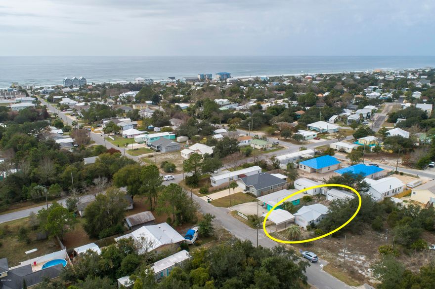 'CURRENTLY UNDER CONTRACT, SELLER ACCEPTING BACKUP OFFERS'  This is the cutest beach house, it is a must see. It is turn key and calling your name for the Salt Life! This 2 bedroom 1 bath home is a short walk to the beach. Located close to the Carousel Grocery Store, Thomas Donuts, Pier Park and shopping and dining on 30A.