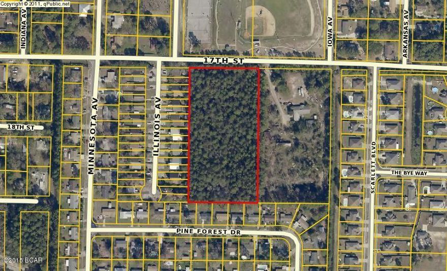 Five acre parcel located in fast growing Lynn Haven.  Property is located across from the dedicated park.  Property is zoned low density residential and can be developed with between 1 and 25 single family homes.  Own an estate lot for your dream home or develop site for residential development.  Hurry, this won't last, owner will consider owner financing and other options.