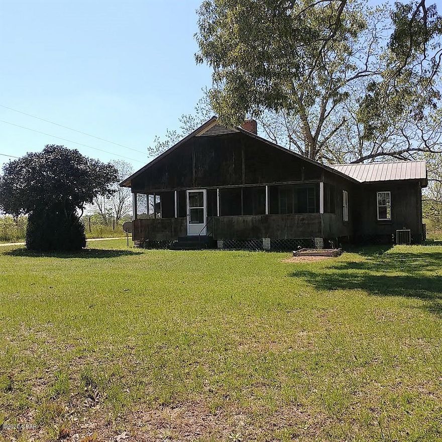 3-Bedroom, 1-Bath home located on 1 acre north of Bonifay with paved road frontage.  Home has a metal roof and central heat and air.  Open kitchen with an electric stove.  Bedrooms and living room are carpeted. Large laundry room. Has a nice front porch and a small pen attached to the back of the house.  Nice pasture areas and room for animals , a pool, or a garden.