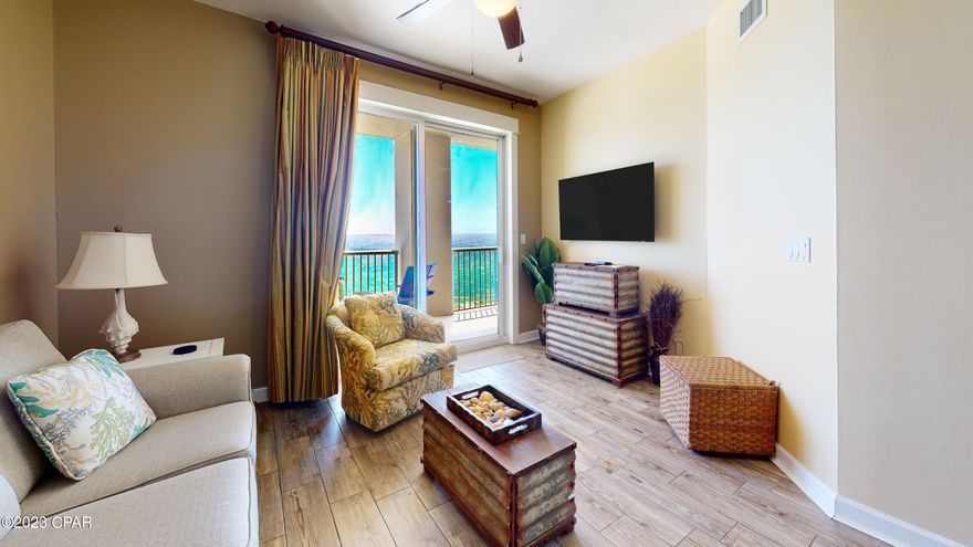 PRICE REDUCTION!!!
Grand Panama Beach Resort, one of the most desired Resorts in Panama City Beach. Don't miss this opportunity to own a beautiful, turnkey 2 bedroom, 2 bath unit, complete with a GULF front master bedroom and Gulf front living room, both with access to a private balcony. The balcony offers spectacular views of the sugar white sands and emerald-green waters of the Gulf of Mexico. This immaculate unit has been tastefully decorated and it includes stainless appliances, granite throughout, beautiful porcelain tile flooring in the living area and bedrooms, new polywood balcony furniture, an outside storage room paid for through the end of the year, and its being sold furnished and rental ready. There is a large walk-in master closet that buyer can easily converted to a hall bunk area. Some of the recent updates include: AC 5/2022, Dishwasher, Washer, Dryer, along with new furniture. 
Grand Panama Resort amenities include: 24-hour security services, 2 resort style pools with both being heated, beach side tiki bar, large fitness center, onsite general store, onsite bistro restaurant, owner's library, barbeque grills, and level 5 walk over from tower 2 to Tower 1. This is an owner's owned resort. Buyer should verify all important information and measurements.