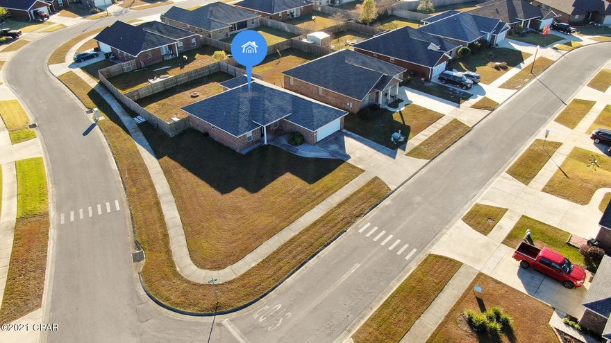 Located in the sought after Azalea Place subdivision, this 3bd/2bth brick home is located on a large, premium corner lot with fully fence backyard that provides double-gated access for added convenience. The interior adorns architectural features in the dining, living and kitchen area with trey ceilings and accents. The kitchen showcases a large island with added storage and stainless steel appliances. The spacious living room is open to both the kitchen and dining areas, making it great for easy entertaining with family and friends. Split bedroom has the master bedroom tucked away towards the back of the home, with double vanity master bath, decorative tiled shower and master walk in closet. Just off the living room near the front of the home are the two additional bedrooms along with the hall bathroom. The backyard is large, offering plenty of room for a pool or for out door entertaining. Azalea Place is located just off of Baldwin, near Hwy 77 and close proximity to nearby schools, shops, medical and restaurants. All sizes/measurements are approximate; buyer verify if important.