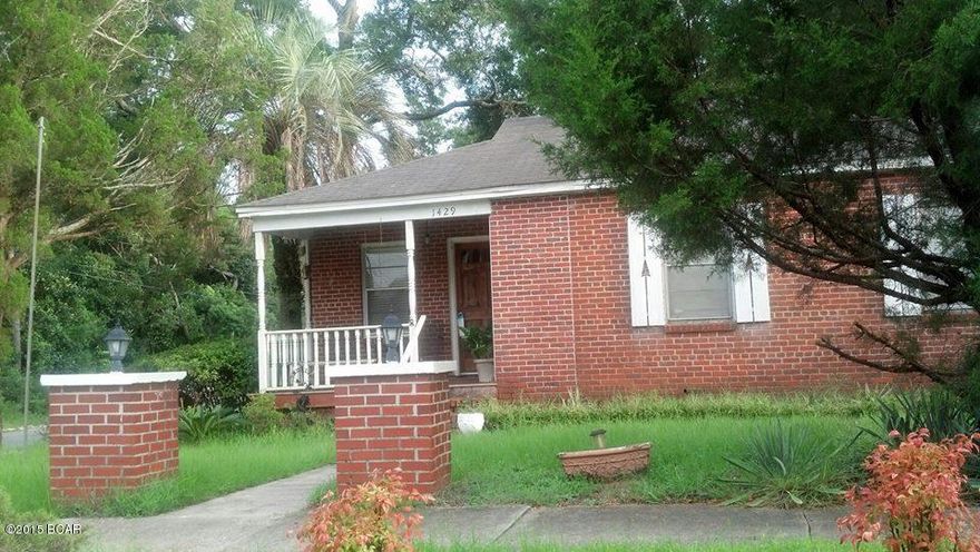 Lovingly cared for! Hip St.Andrews! 1 Block to feed the ducks at Lake Caroline & 3 Blocks to St. Andrews Bay!4 Blocks to Dog Park, and 2 blocks to the Walking Park!  This isn't your average St. Andrews Brick Base Home. It has upgrades to square footage, a larger corner lot, and a detached Apartment/efficiency, which counts for one of the bedrooms and one of the baths, with a small kitchen THE EFFICIENCY APARTMENT HAS BEEN REMODELED. New paint, bathroom and flooring, to include new roof, including partial home new roof. Separate laundry room between the house and apartment. Chain link back yard. Large warm, family Den with huge fireplace in the back of the house. Dine in Kitchen is roomy.Swinging door to living room with formal dining area. 3 sunny bedrooms. Good size Bathroom. The apartment remodel  will  not be finished for appx 2 weeks. All flat parts of the Home, including apartment- have a new roof. Needs updating in the kitchen but everything is in good working order, very easy to work in and clean. Home is neat as a pin.  Apartment rents for $500 a month, or perfect for your teenager or mother in law suite..