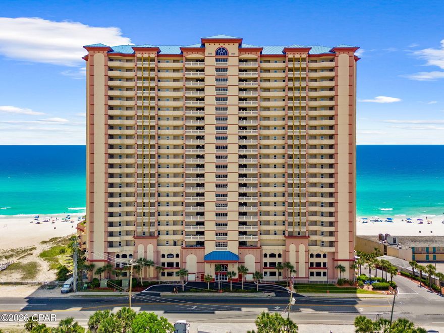Don't miss this incredible opportunity to own a Gulf-front condo at Sunrise Beach! This two bedroom unit with a bonus bunk room offers stunning beach views, direct beach access, and an unbeatable location in the heart of Panama City Beach. Just a short distance from Pier Park, you'll be close to endless shopping, dining, and entertainment options. Offered at $527,000 this condo presents exceptional value for Gulf-front living along the Emerald Coast. As one of Florida's most popular vacation destinations, Panama City Beach continues to attract visitors year-round for its white sandy beaches, emerald waters, and vibrant coastal atmosphere. Call your agent and see this one TODAY!