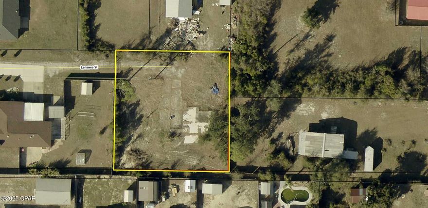 Large .344 acre building lot in the heart of Callaway.  Property is cleared and located at end of road for safety and privacy.  Property is close to restaurants and shopping.  Only 15 minutes to Tyndall Air Force Base and Eastern Ship Yard and 30 minutes to Panama City Beach
There was a house on the property that has been removed. City Water and Sewer available