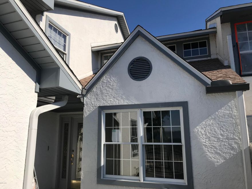 Hurricane damaged townhome overlooking the 6th green of Panama Country Club.  Unit has new roof and tearout to the studs in complete.  Unit can feature downstairs master bedroom, high ceilings, kitchen and breakfast room, large living area and dining room.  All ages, sizes and damage assessments are not to be relied upon and should be verified.