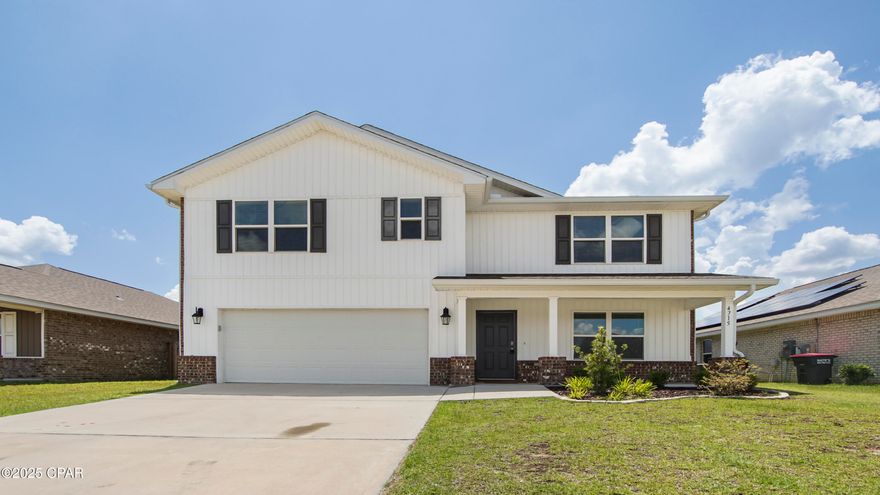 Available now! Looking for a large home? This is it! Brand new construction in the popular Titus Park Subdivision. This gorgeous 5 bedroom, 3 full bathroom house has lots of space. Downstairs boasts a office/den space, large living room, spacious kitchen w/stainless steel appliances, dining area, granite countertops, a bedroom and a full bathroom. Up stairs features the main suite with an attached full bathroom, laundry room w/washer & dryer, large loft area, full bathroom and an additional 4 bedrooms. You'll love the space in this home! Outside has a nice size back yard that is fully fenced & has a sprinkler system. This community has a brand new community pool! About 20 min to Tyndall AFB. Very centrally located and within minutes to shopping and dining.