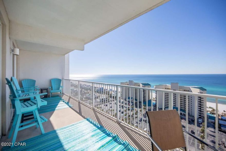 SUNNY 17 was featured on HGTV Beach House Hunters! Owners added a custom Bunk Room - 2 new 42'' TVs and barn door for privacy! All new bedding, furnishings, Appliances, Cookware, towels, pillows, 2 work desks, in an incredible RESORT with 5 Pools (1 heated), 2 over-sized hot tubs, 2 story fitness room, 3 RESTAURANTS, Live entertainment at our convention center, Private lake w/water show, just FOOTSTEPS to Private Beach Entrance! If you want to be in the heart of PCB in an AMAZING CONDO- THIS IS THE ONE! Take in the beautiful wildlife or Golf Clubs and walk next door for 9 holes! Enjoy your FAVORITE BEVERAGE while overlooking the GULF on the new beautiful patio furniture

NEW HVAC

NEW WATER HEATER

NEW CARPET

FRESH NEW BEDDING and TOWELS

NEW COOKWARE

NEW TV's- Living Room 60'', Master 5