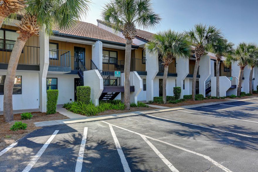 'CURRENTLY UNDER CONTRACT, SELLER ACCEPTING BACKUP OFFERS' Just a quick ride on the resort tram to the beach from this 2nd story 3 bed 3 bath unit.  It has everything you or your renters would need to enjoy your time away from home.  Highlights include a roomy kitchen, breakfast bar, pantry, stainless appliances, full size washer and dryer, dining room and living room that overlook the beautiful view of the golf course through the large sliding glass doors, large master suite, walk in master closet, tiled shower/tub, one guest room with two twin beds and another guest room with a Queen bed and it's own walk out balcony.  Enjoy the views of the golf course and water feature from your covered balcony.  Updates in the last 6 years include electrical panel, water heater (5 years old),  washer and dryer (4 years old), dishwasher (2 years old), new duct work replaced, new attic insulation, air conditioning unit (4 years old), newly added ship lap on the ceilings, new furnishings, freshly painted and new interior doors.  See full list in documents.  Edgewater offers 11 pools (one beachside), 4 hot tubs, 10 tennis courts, 3 pickle ball courts, executive 18 hole par 3 golf course, basketball, multiple sun decks, kids splash pad, 10 shuffle board courts, fitness center, beach access, poolside bar, restaurant, room service,  market and pizza shop.  There is live music at the restaurant seasonally along with a tiki bar.  Within walking distance there are other restaurants and activities such as bowling and roller skating.  You can walk to the beach over the resorts bridge or there is a tram that can take you over.  This resort has everything you want in a vacation home, full time residence or as a rental property.  There is 24 hour security and manned guard gates at the entrances.  Don't miss this one!  There is a video of the unit in the photos section. All measurements are approximate.  Please measure yourself for accuracy.