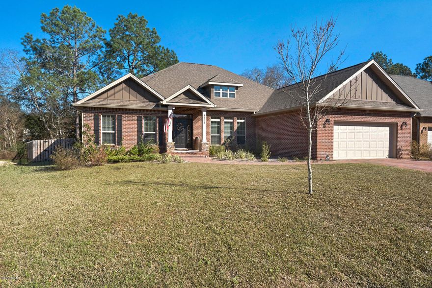 Gorgeous 4BR/3BA home built in 2015 in the highly sought after gated community of Cedar Branch. Spacious floor plan, exquisite custom finishes along with granite countertops and many other upgrades. This 2800+ sq ft home also has a bonus room/office and extra features like a screened-in porch and open deck, perfect for entertaining or just quiet family relaxing. Beautiful gourmet kitchen with stainless appliances and abundant windows providing natural lighting throughout the home. Conveniently located just north of Panama City close to dining, shopping schools and more! Measurements approximate please verify if important.