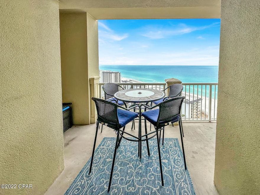 Grand Panama Beach Resort, one of the most desired Resorts .This 2bed 2 bath / bunks condo is in Immaculate condition. Brand new $7000 HVAC just installed.  Zero carpet. Tile and Luxury Vinyl Planking throughout. Stainless appliances, granite countertops. Newer refrigerator, dishwasher and stove. 

Gorgeous water view from this large 

unobstructed balcony.  Amenities galore, large fitness facility, General Store, 2 heated pools, tiki bar, onsite bistro, restaurant, owners' library. Covered cross over from Tower 2 to Tower 1. Grand Panama Beach Resort  is an Owner owned resort run and managed by its owners. More than ample parking with an additional 60 parking spots being finalized now. Easy side road from Front Beach to Middle Beach Rd
