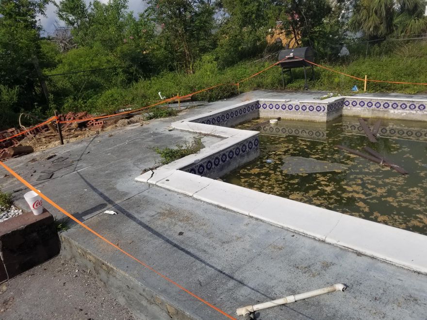 Residential land with in ground pool