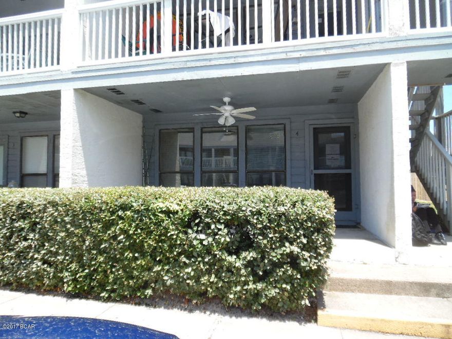 Very cute 1 bed 1 bath Condo with a bunk area in a quiet area at the West end of Panama City Beach. Public access to the Beach is directly across the street. New interior paint and new appliances. This complex has a pool, tennis courts and a community building. Conveniently located close to many good restaurants and Pier Park which offers many shops and entertainment venues. This property is eligible under the Freddie Mac First Look Initiative through 07/19/2017.  During the first 20 days of being listed in MLS, only offers from primary resident owner occupants will be considered. Offers from investor and 2nd home purchasers may be submitted, but will not be considered until after the initial 20 days of the listing.
