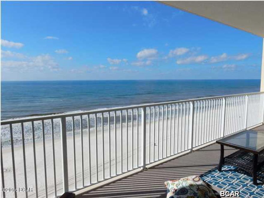Breathtaking 2 bedroom, 2 bath waterfront condo located on the 8th floor of the Ocean Reef Condominium Complex. This fully furnished unit has never been on a rental program and features, split floor plan, accent painted walls, 9' textured ceilings, crown molding, granite kitchen countertops and spacious laundry room. Walk out your master suite or living room to your 10' deep x 28' wide private balcony overlooking the beautiful gulf. Amenities of this complex features affordable HOA fees, gulf side pool, indoor pool, hot tub, steam room, sauna, fitness room, over 330' of beachfront access and your own dedicated parking spot on the 4th level just below the condo. Property is located on the west end of Panama City Beach about 1.5 east of Pier Park.