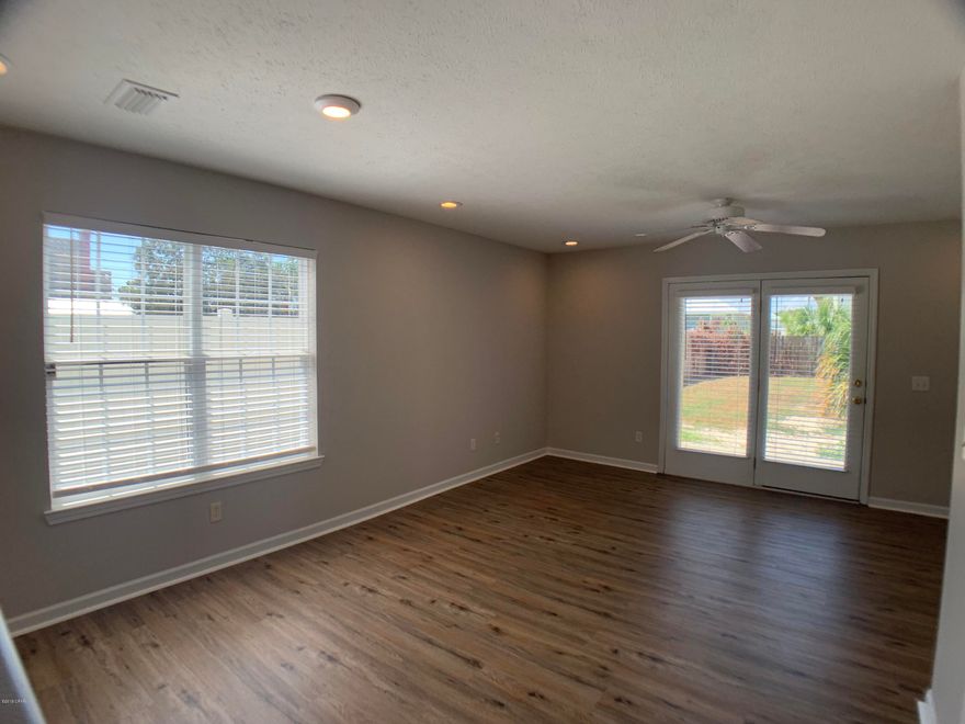 This unit is 2BR/2.5BA, single car garage, with a large fenced in back yard. First level includes your kitchen, living area, dining area, half bath, the living room includes a french door that leads into your fenced in backyard. Upstairs features 2 bedrooms each with on-suite bathrooms. The bedroom on the backside of the unit has a balcony overlooking backyard. Tenant will be responsible for electricity, water, cable/internet, back yard only yard maintenance. Landlord is responsible for trash and front yard maintenance. Potential tenants must complete application, credit check and background check. PETS ALLOWED with $500 non refundable pet fee. Pet restrictions.