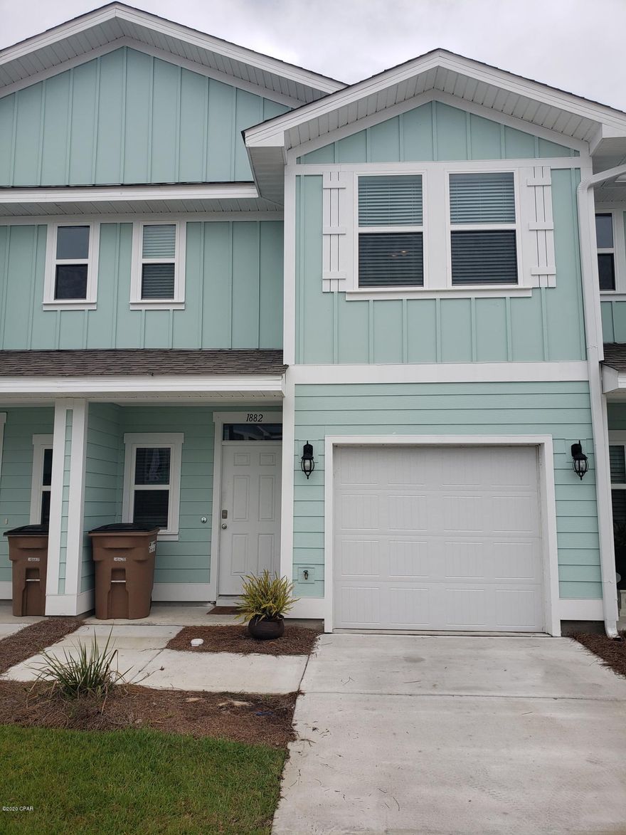 Available Now! Only one year old! 3 bed, 2 and 1/2 bath in Hathaway Townhomes. Upon entering you will find the kitchen with all stainless steel appliances and granite counter tops, spacious living room and breakfast nook, half bath, and one car garage on the bottom floor. On the top floor you have your large master bedroom with walk in closet, and master bath with double vanity sink along with the other two nice size bedrooms and the second full bath. The back of the home includes a patio large enough for a grill and chairs. Home includes a Smart Home. Pets may be considered. *Interior photos are of a furnish model home and not the exact unit, exterior photos are of the exact unit *The available home is NOT furnished