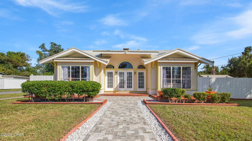 Rare Find! Newly Renovated 1926 Unique 4 Bed/2 Bath home on a Large Corner Lot, close to Downtown, shopping, hospitals, public boat ramp, Tyndall AFB. Primary Bedroom and 2nd Bedroom on first floor-split plan. Upstairs bedrooms have private stair entrances. NEW A/C, water heater, privacy fence, luxury vinyl plank flooring, granite kitchen countertops, bathroom vanity, paint inside and outside, ceiling fans, lights, crown molding, entrance pavers, and custom built storage shed. Beautifully landscaped. Private parking on the side entrance into the backyard and carport. This is a true GEM. MUST SEE!