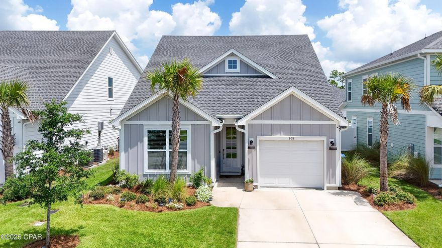 Rare Seaside Plan is no Longer Being Built!

Don't miss this upgraded 4-bed, 3-bath Seaside floor plan by Truland Homes in the sought-after Breakfast Point community. With 9-foot ceilings on both levels, 8-foot doors, quartz countertops, stainless steel appliances, and a gas range, this home delivers the upscale finishes buyers are searching for.

Additional highlights include a flex space upstairs, attic storage, and new modern light fixtures. EVP and tile flooring flow throughout the home, offering durability and style.

Step into a fully fenced backyard, ideal for entertaining or relaxing in privacy. Built with coastal living in mind, the home also includes Hardie board siding and hurricane fabric protection.
Located just 2.5 miles from Panama City Beach's world-famous white sand, this home offers both luxury and convenience in one of the most desirable neighborhoods.