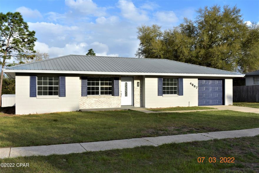 Very nicely renovated block home in Sunny Hills! Over 1300 sf, 2 bedroom and 2 full baths. Upgrades include new LG appliances in kitchen, Quartz countertops in kitchen, new water heater, new a/c unit and air handler (Jan 2022), freshly painted interior and exterior, new vanities in bathrooms, plumbing and electrical updated, new   waterproof laminate flooring throughout home with tile in bathrooms and much more! Located in a quiet area off the main road. Oversized lot .40 ac so it is plenty large enough to add a pool or make a backyard retreat for relaxing!   Sunny Hills is conveniently located only 30-45 mins from Panama City Beach, Pier Park shopping and dining and also the International airport. There is also a nice golf course in Sunny Hills, along with lakes for fishing, boating, and swimming. Home also has a private well for irrigation only. Sellers will give a $500 allowance towards a home warranty!