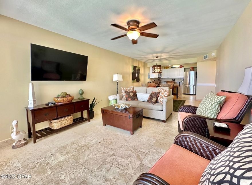 Pelican Walk 1010 is a Beautifully remodeled 1 Bed - 2 Bath BEACH Front Condo with breathtaking views for miles! This Pelican Walk condo would make an excellent second home or investment property. 2023 Gross rent to date is $32k  with frequent owner family use. Gross Rent in 2022: $42k. Custom upgrades and remodeling include NEW exterior sliding glass doors, travertine flooring throughout, new cabinetry, all new plumbing supply lines and fixtures, upgraded lighting, new appliances, & HVAC was replaced in 2019. 

Pelican Walk has a vast number of amenities, featuring two Gulf front pools one heated seasonally October through April, hot tub, tennis, pickle ball, shuffleboard, grilling/picnic areas with gas & charcoal grills, racquetball court and an owners lounge/club room! All information and dimensions are deemed reliable but should be verified by Buyer.