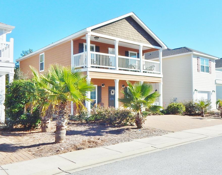 PRICE REDUCED !! - Beautiful beach house located in Inlet Beach at the east end of Hwy 30A- enclosed subdivision with a community pool-- within walking distance to the upscale shops of 30 Avenue, public beach access, Rosemary Beach shops & restaurants. This most popular floor plan is very open & well laid out. Large family & dining room; cooks' kitchen with lots of cabinet space, granite counter tops, stainless appliances, gas stove, & large walk in pantry. Also a half bath downstairs. Upstairs there are 3 large bedrooms, 2 baths, & a common area that can be used as a media or sitting area. Washer & dryer hook up located upstairs close to bedrooms & baths. A porch that spans the length of the house is adjacent to the master bedroom. The master bedroom closet is so large the seller uses it as a bunk room. Another large porch on the main level is located on the back side of the house. Backyard has a large patio & natural wooded area. And the mineral rights convey to the Buyer. Everything at the property conveys with a full price offer -- with the exception of the Sellers' personal items in closets. All information is deemed as accurate, but should be verified or measured if important.