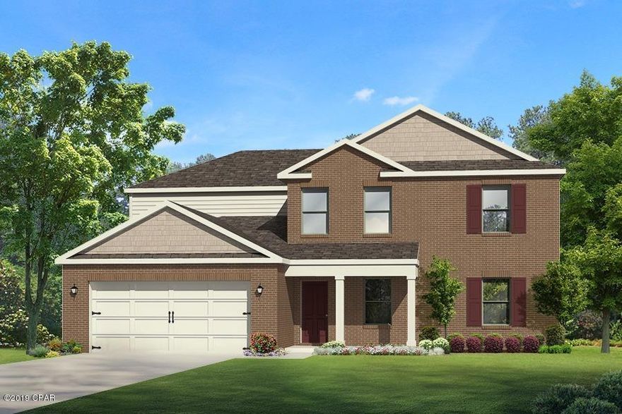 This Fairview plan at Magnolia Hills has a fantastic floorplan that includes a downstairs master suite. As you

enter this home you will find vinyl flooring throughout all common areas and plush carpet in each of the bedrooms. Interior features of this home include traditional

8' ceilings, orange peel texture walls with quality paint, nickel hardware on interiors doors, a smart home technology system that will allow you to control your

lighting, thermostat and even secure your home from a single touch panel. The downstairs master suite has a nice size bath with separate shower and large soak

tub as well as a large walk-in closet. The kitchen is open to the large great room and the appliances include, stove, microwave and dishwasher. A powder room is located just off the foyer as well as a laundry room. This plan has four additional bedrooms upstairs that
share a bath and large living area. Magnolia Hills Phases one of our newest home communities conveniently located near
shopping and schools as well as Tyndall Air Force Base. This quaint community offers seclusion, quick access to HWY 231,
and the world famous beaches nearby! Pictures, photographs, floor plans, elevations, features, colors and sizes are
approximate for illustration purposes only and will vary from the homes as built. Home and community information including
pricing, included features, terms, availability and amenities are subject to change and prior sale at any time without notice or
obligation. For Move-In/Completion Estimates: Ready dates are estimates only. Timing of completion of construction and buyer
move-in are subject to contingencies contained in home purchase agreement and governing jurisdictions issuance of a
certificate of occupancy, and may change due to forces majeures and other delays or disruptions outside the reasonable
control of D.R. Horton, Inc.