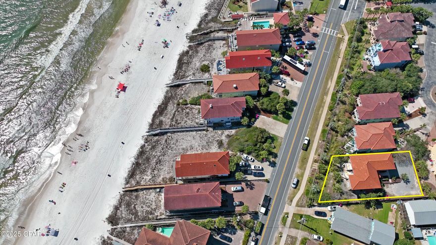 GULF VIEWS...A truly one-of-a-kind opportunity, this stunning 4 bedroom/4.5 bath (den is set up for a 5th bedroom if needed) Mediterranean-style home in the highly sought-after private, gated community of La Valencia. Located just across the street from the Gulf of Mexico on the desirable west end of Panama City Beach, sitting on a large lot this masterfully designed property offers a luxurious lifestyle with exceptional resort style amenities that include a GULF FRONT pool with deeded beach access, fitness center, tennis court, heated pool in the community and hot tub.  Well designed home with attention to detail throughout offers high ceilings, crown molding, open concept kitchen with ample cabinets and counter space, first floor bedroom with private bathroom perfect for visiting guest or family.  Lovely Master Bedroom with private balcony for the evening sunset views.  The luxury master bathroom has a soaking spa tub and walk in tiled shower as well as double vanity. This hidden gem will check the boxes for most buyers. With low HOA fees, this property is perfect for vacation rentals, a private vacation home or full-time residence. Your favorite restaurants, shopping, and the endless entertainment and activity of Pier Park and 30A are merely minutes away. Located in close proximity to 30A, the tranquil beauty and all the commercial conveniences offered by this location make this escape a dream come true. This is one you must see. Call me today.