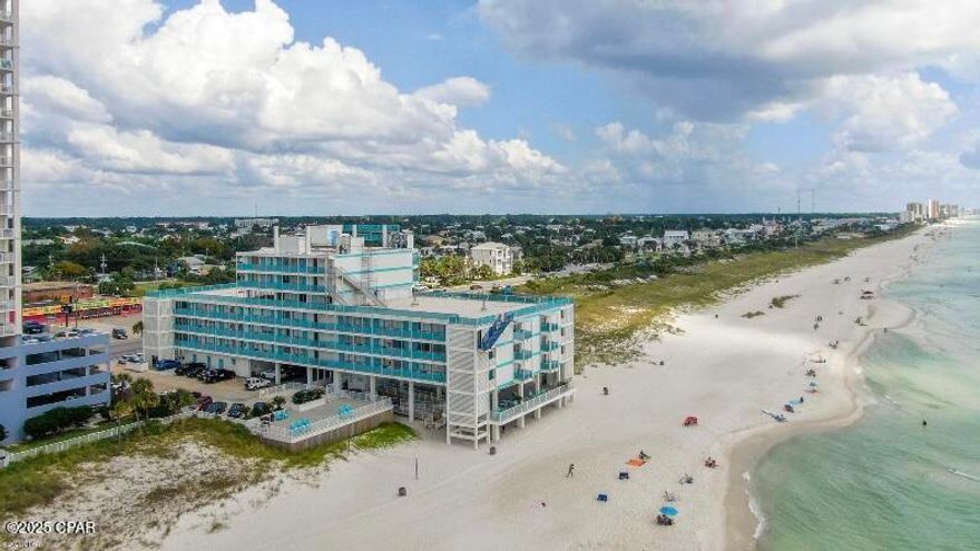 All assessments will be paid at closing!
Don't miss your chance to own a little piece of paradise in the most iconic building in Panama City Beach, The Fontainebleau Terrace. You can't get any closer to the Gulf, just out from just above ground level and you're on the sand in seconds.
The HOA includes all utilities (water, power, cable, tv, trash pick up) and access to all the amenities as well.
The building has completed its structural milestone and has been beautifully refreshed with a new elevator, fresh exterior paint, updated roof, sparkling pool, upgraded plumbing, and a soon-to-be-finished BBQ area.
The building also offers a fitness center, laundry facilities and a meeting room.
To the east, you'll find Bid-A-Wee Beach, a private stretch of shoreline perfect for families seeking peace and quiet. 
To the West, all the attractions, restaurants and shops, like Pier Park (only 2 miles away).
This condo is short-term rental ready, fully equipped with everything you need to earn great guest reviews from day one.
Schedule your private showing today—ask your favorite Realtor (me!) and come see why this spot is so special.