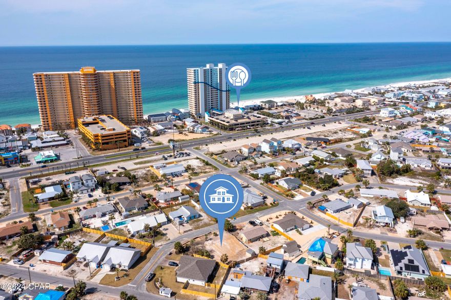 Vacant lot on the desirable East End of Panama City Beach! Close to the local hotspots and ready to be built on. ONLY .3 miles to the white sandy beaches and short-term rentals are allowed!