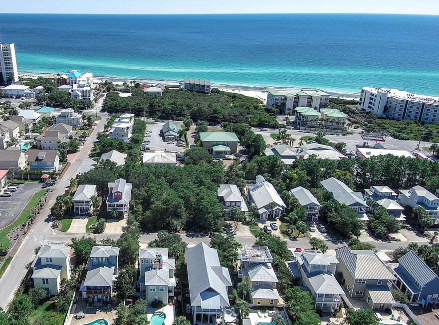 Home has a private pool in the pet friendly back yard.  Gulf view home just a short distance to the beach.  Listed at current appraisal value.    Second floor Master with a private porch.  Additional bedroom offers a private sunroom that sleeps 2 more.  The third floor is a bonus room with views of the Gulf of Mexico and a sunbather's lounging area.  Seagrove area is one of the most sought after areas off of the 30A corridor.  Close to Seaside Florida.