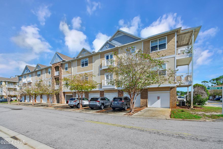Spacious Living Area: The open-concept living and dining area is perfect for entertaining, featuring french doors that flood the space with natural light. Fully equipped kitchen with stainless steel appliances, granite countertops, and ample cabinet space, making meal preparation a breeze. Master Suite: Enjoy the tranquility of the master bedroom with its en-suite bathroom. French doors that overlook a lake to enjoy your morning coffee. Walk-in closet. Second Bedroom: A cozy and inviting space perfect for guests or family members, with easy access to the second full bathroom.
Owner's Garage: A rare find in beach condos, the private garage provides secure parking and additional storage space for all your beach gear.
Resort-Style Amenities: Take advantage of the on-site amenities, including a sparkling swimming pool, fitness center, owners Community lounge and fenced Pet walk.