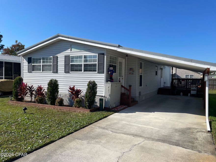 CURRENTLY UNDER CONTRACT, SELLER WILL CONSIDER BACKUP OFFERS... MOTIVATED SELLER!  55+ COMMUNITY...SOLID CONSTRUCTION...Contractor owned.  Taken to the studs after hurricane Michael...see photos!  Spacious 2BR/2BA located in the 55+ community of Greenwood acres with pool, clubhouse and RV lot.  Vaulted ceilings, large living room, dining room, utility room and spacious kitchen.  Deck, attached carport and storage shed.  Convenient to shopping, golf course, restaurants and attractions!   Sunroom at entrance of home not counted in square footage but spacious and enclosed for cozy den!