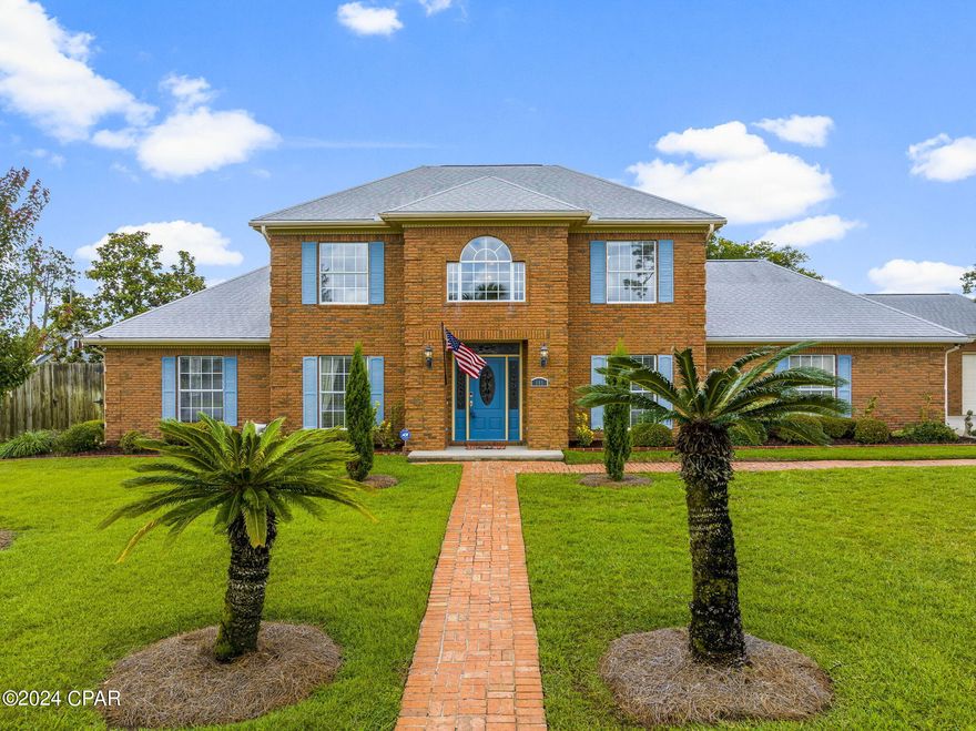 CURRENTLY UNDER CONTRACT, SELLER WILL CONSIDER BACKUP OFFERS
NEW PRICE! Seller is motivated with price adjustment and any of the furniture items in the home can convey at closing!! Beautiful centrally located brick home in the heart of Panama City! Stepping into this Spacious Traditional Home you will see the formal dining room to the left and formal living room to the right, then moving forward to the family room which has a wood burning fireplace. To the left you will have the downstairs primary bedroom and ensuite and to the right of the family room you will enter the spacious kitchen and dinette area with a bay window. Continue to the downstairs half bath, laundry room with utility sink and a bonus room that could be used for an office-storage-craft room-whatever you desire it to be!  
Head upstairs and find the second primary bedroom with ensuite, attic room for your storage needs, full bath, 2 guest bedrooms-one with carpet and one with hardwood flooring, and another bonus space that has a skylight, whole house fan-this space is heated and cooled so uses are up to you!
Head out to the Large Florida Room on the back of the home with ceiling fans and removable windows to expose the screen so you can enjoy this space year-round! Then out to the open patio with a Gazebo and beautifully landscaped yard with a sprinkler system to keep it all fresh, then follow the path over to the tranquil Secret Garden/sitting area!
This wonderful home features but not limited to: 2019 roof, gutters, dual HVAC units, 2 water heaters, hardwood flooring and newer carpet, and storage galore! Parking is not a problem with an attached 2 car garage AND a detached 2 car garage with lots of shelving for your organizational and storage needs-all with newer garage doors and openers, and a driveway that easily accommodates 6 vehicles! This wonderful property is conveniently located and just minutes to Historic Downtown Panama City and all the activities to be enjoyed, Parks, Entertainment, Hospitals, Doctors, Public Boat Ramps, Schools, Shopping, Restaurants, a short drive to Tyndall AFB or NSA Panama City Beach, not to mention the Beautiful Beaches of Panama City Beach and Mexico Beach, and so much more! Don't miss this one, call your favorite Realtor and schedule your private showing today! Thank you for considering the fantastic property! All measurements and information should be verified by buyer or buyer's agent if important. *Plat drawing available in the documents section of this listing