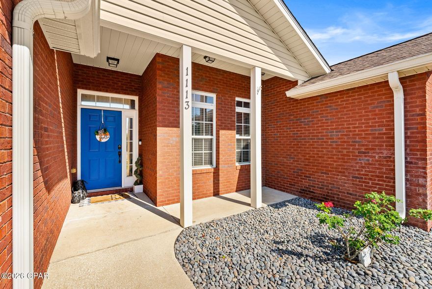 OPEN HOUSE SAT 5/23 11AM-1PM MOTIVATED SELLER!!  NO HOA!
Welcome to this beautifully maintained 4-bedroom, 2-bath home featuring a desirable open floor plan in a quiet Lynn Haven setting. As you step inside, you're greeted by a spacious and inviting living room complete with a cozy fireplace, seamlessly flowing into the kitchen and dining area. 
The split-bedroom layout offers privacy, with the primary suite located on the left side of the home. The ensuite bathroom features a double vanity, walk-in shower, and a relaxing soaking tub. Three additional bedrooms and a shared full bath are situated down a hallway on the opposite side of the home.
The exterior showcases classic red brick on the front with siding on the rear, along with a manicured front yard and a two-car garage. Enjoy outdoor living with a covered patio overlooking the fully fenced backyard.
Located on a quiet dead-end street. Tyndall Air Force Base and the beautiful white sand beaches of the Emerald Coast are only approx. 30 minutes drive. Call your favorite Realtor today!