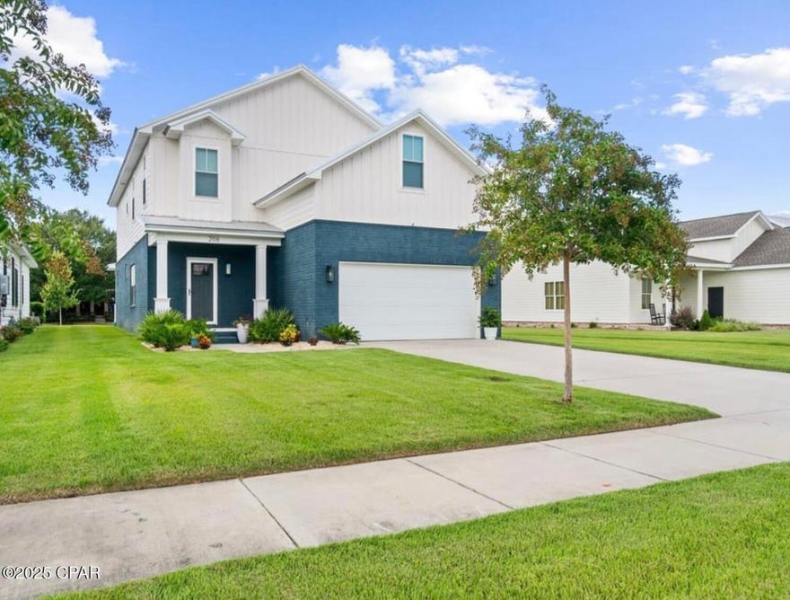 Built 2021, one Owner, spotless and stunning 5-bedroom, 3 1/2 -bathroom in the upscale
Tapestry Park community. A nice walk or quick golf cart ride to the nearby beach. An inviting
open floor plan where the first floor effortlessly accesses both front and back yards garage,
guest bathroom, master bedroom (with walk-in closet, bath, extra large shower), and an
expansive kitchen. Kitchen features generous counter space, custom cabinets, upgraded
lighting, quartz countertops, and a stainless steel appliance package. 

Upstairs entails a 2nd large living area, four additional bedrooms and two more bathrooms. As an added bonus, two wall mounted TVs with surround sound (50'' and 65'') are included. This home rests on a lot with a picturesque park-facing view. 

Additionally, enjoy a wealth of amenities, a fabulous clubhouse, two community pools, tennis/pickle and basketball courts, as well as beautifully maintained parks and green spaces. 

Cable, internet, and bi-weekly trash pick-up, included in rent.