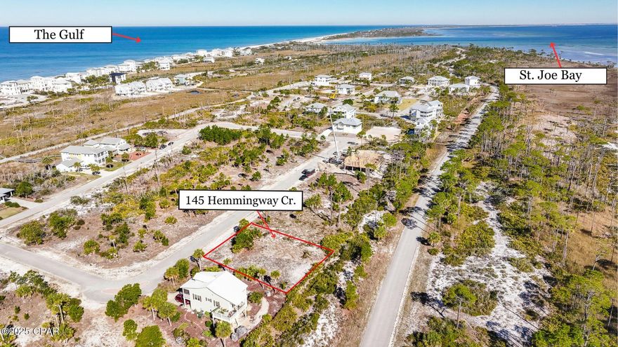 Panoramic Bay View homesite on the North Cape in the Sunset Pointe Community!  Bring your two-story design plans and take full advantage of breathtaking views of the the beautiful pristine St. Joseph Bay. Neighboring the tranquil St. Joseph Peninsula State Park, this quarter acre lot is a peaceful refuge surrounded by abundant wildlife. Located in a gated community, you'll enjoy the convenience of deeded beach access via a walkover boardwalk and a refreshing community pool.  The pet-friendly, sugar-white sands of Cape San Blas invite you to explore miles of beach by foot or golf cart while witnessing some of the world's most stunning sunsets. This is the perfect setting for a day of fishing from the shoreline or simply relaxing in the sun. With multiple boat launch sites, you'll have easy access to the Gulf for deep-sea fishing, snorkeling, and diving. Enjoy family bike rides along miles of paved paths, and stop at local restaurants and shops for fresh-caught seafood and local cuisine. A short trip to Port St Joe offers opportunities for exploring local history, shopping at unique boutique shops or dining at some of the area's best seafood restaurants.  Homesites like this one sell quickly! Don't miss your chance to own a slice of paradise—call today to schedule a showing and tour of the area!